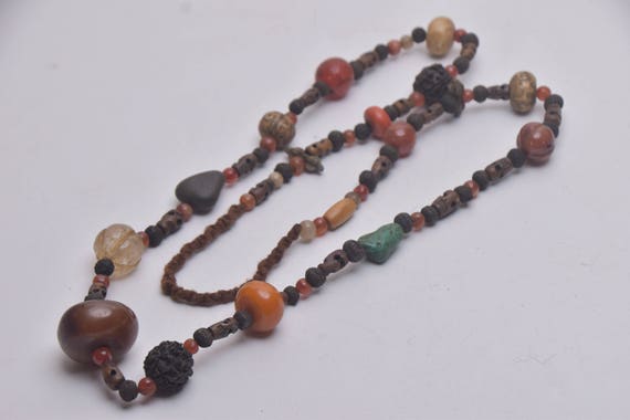 NAGA Necklace with Handmade Glass beads and Resin… - image 5