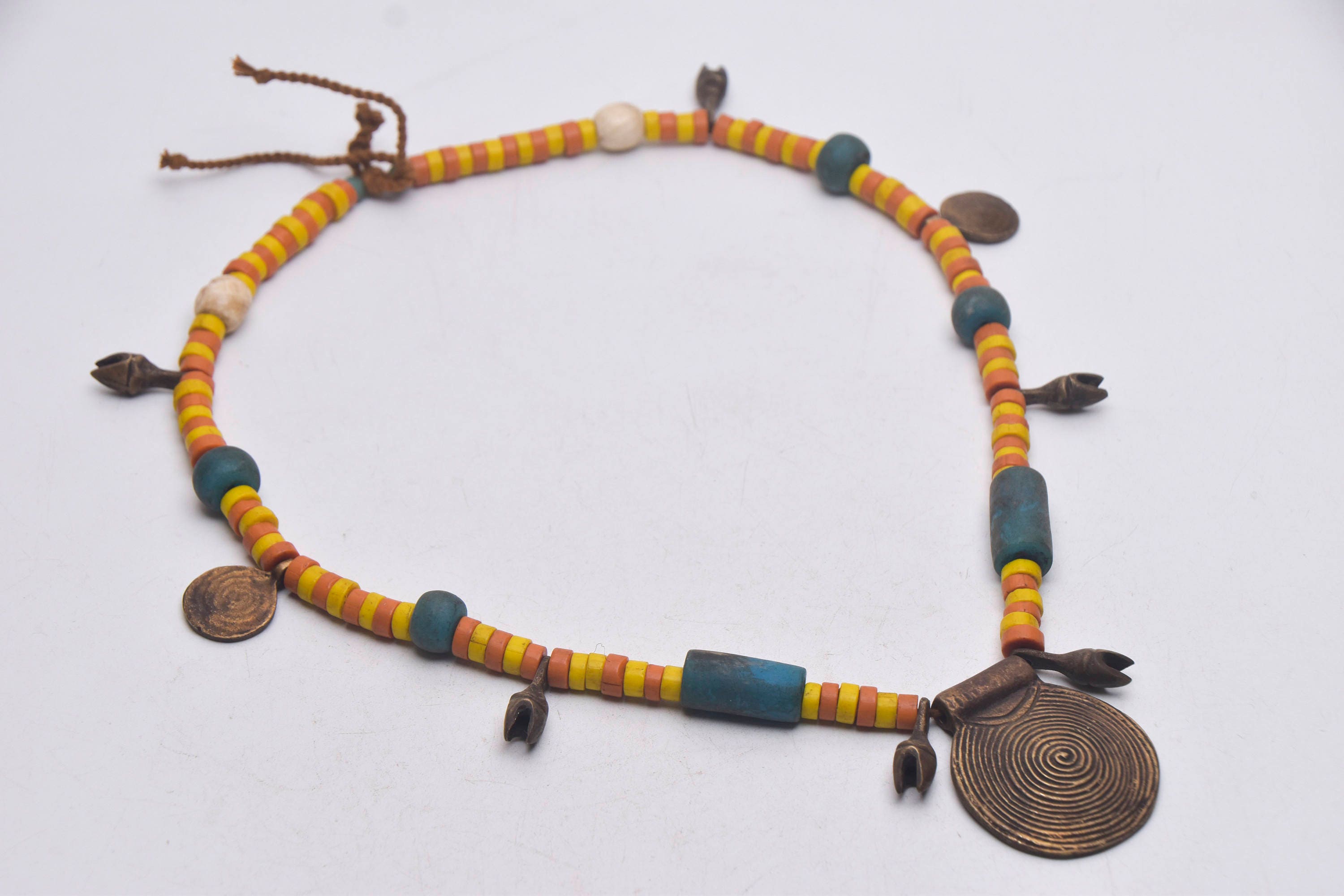 Ethnic Traditional NAGA Necklace With Old Handmade Glass Beads
