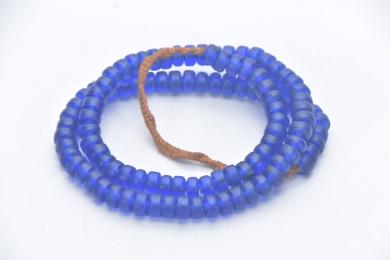 Ethnic Glass Beads Handmade blue beads necklace C… - image 6