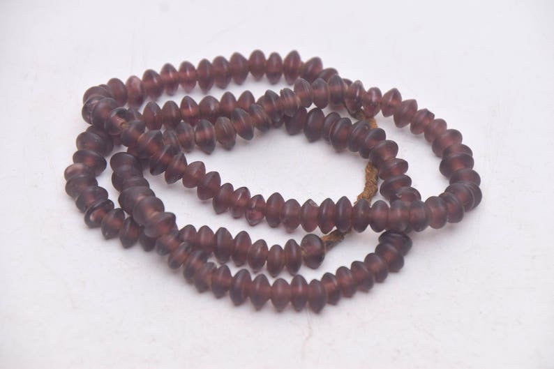 Traditional Ethinc Necklace Strand with brown Glass Beads from Nepal Ethnic Folk Jewelry Asian jewelry
