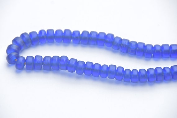 Ethnic Glass Beads Handmade blue beads necklace C… - image 4