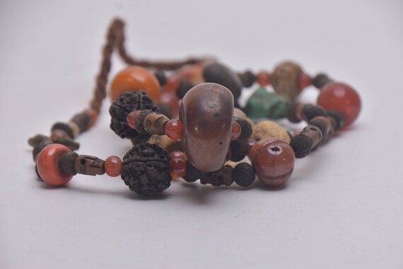 NAGA Necklace with Handmade Glass beads and Resin… - image 3