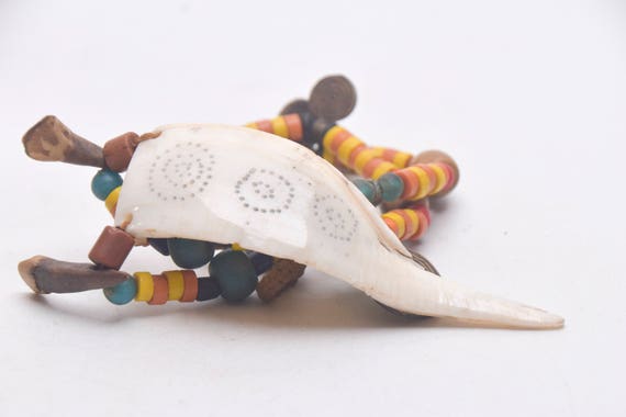 Ethnic NAGA Necklace with Old Colorful Glass Bead… - image 4