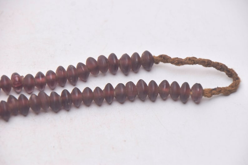 Traditional Ethinc Necklace Strand with brown Glass Beads from Nepal Ethnic Folk Jewelry Asian jewelry