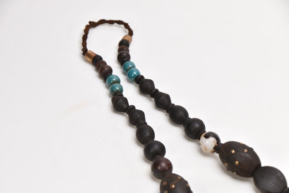 Tribal Wood Beads Handmade brown and black beads … - image 2