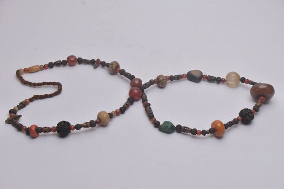 NAGA Necklace with Handmade Glass beads and Resin… - image 2