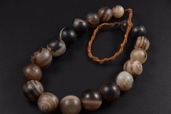 Agate necklace Ethnic Necklace Vintage strand aga… - image 3