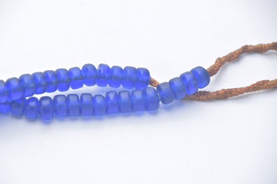 Ethnic Glass Beads Handmade blue beads necklace C… - image 5