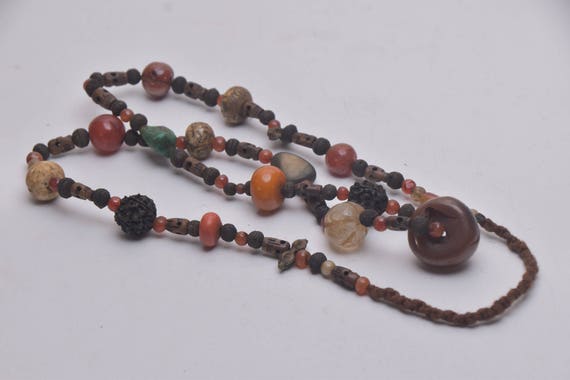 NAGA Necklace with Handmade Glass beads and Resin… - image 6