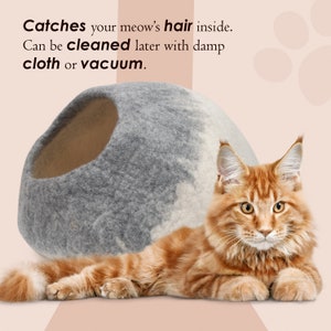 30% Off on Cat Cave Bed - Large Warm and Soft Cat Cave Bed/Pet house/Pet bed - Handcraft from Pure Merino Wool in Himalayan, Nepal