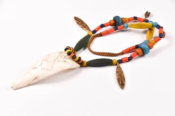 Naga Necklace with Old Handmade having Colorful Gl