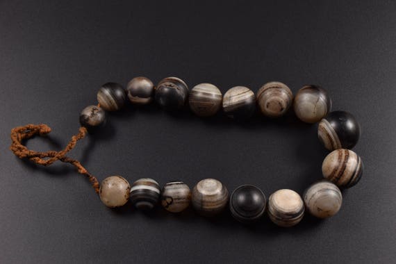 Agate necklace Ethnic Necklace Vintage strand aga… - image 9