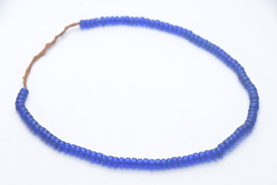 Ethnic Glass Beads Handmade blue beads necklace C… - image 2