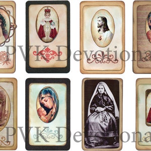 Druckbare Katholische Heilige Gebetskarten/Digitaldrucke/download Eine Collage Blatt/Version 01