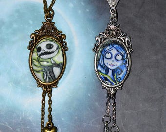 tim burton choice cameos necklace