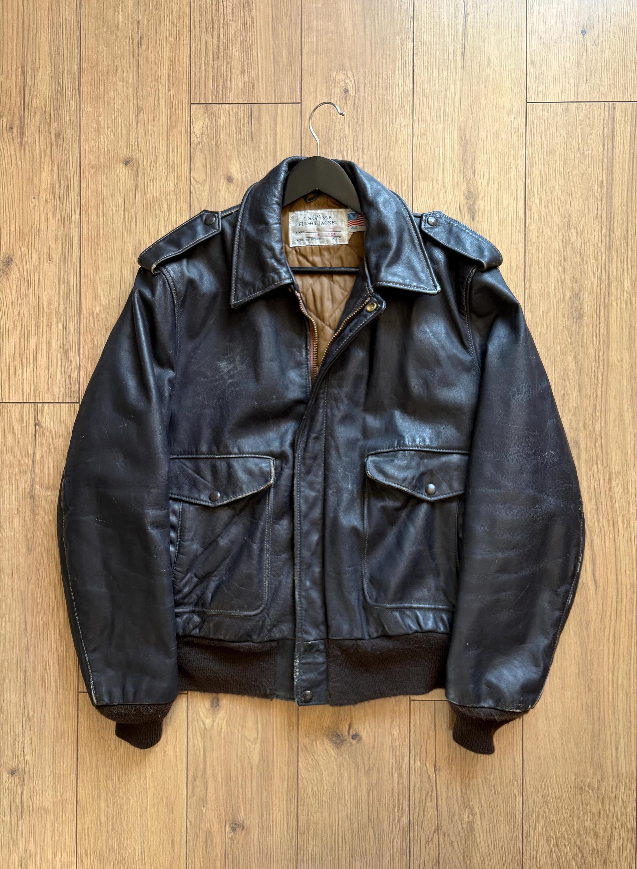 size46 SCHOTT I.S.674.M.S レザージャケット A2 s-l400.jpg