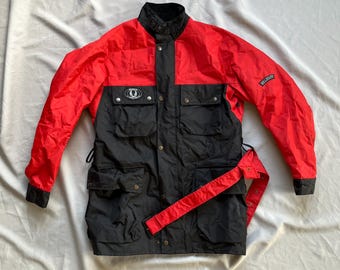 BELSTAFF イエロー＆ブラック ナイロン モーターサイクルジャケット