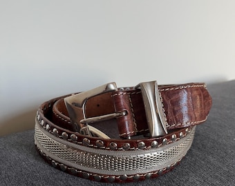 Vintage Guess Silver Tone Chain Link Belt Heavy Metal 90s - Etsy