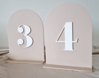 Wedding Table Number, Neutral Table Sign, Table Sign Wedding, Modern Wedding, Arch Signage, Luxury Wedding Inspiration, Neutral Wedding