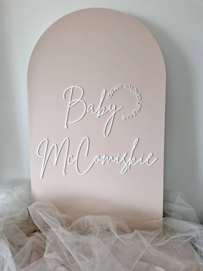 Arch Acrylic Sign for Baby Shower Baby Shower Sign Arch Etsy