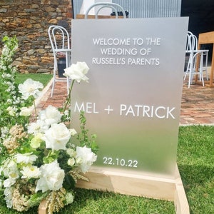 Custom Acrylic Sign For Wedding, Wedding Welcome Sign, Wedding Signage, Ceremony Sign, Wedding Signs For Ceremony image 4