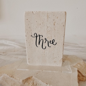 Wedding Table Number Stone Creative Font, Neutral Table Sign, Table Sign Wedding, Modern Wedding,Arch Signage, Luxury Wedding Inspiration