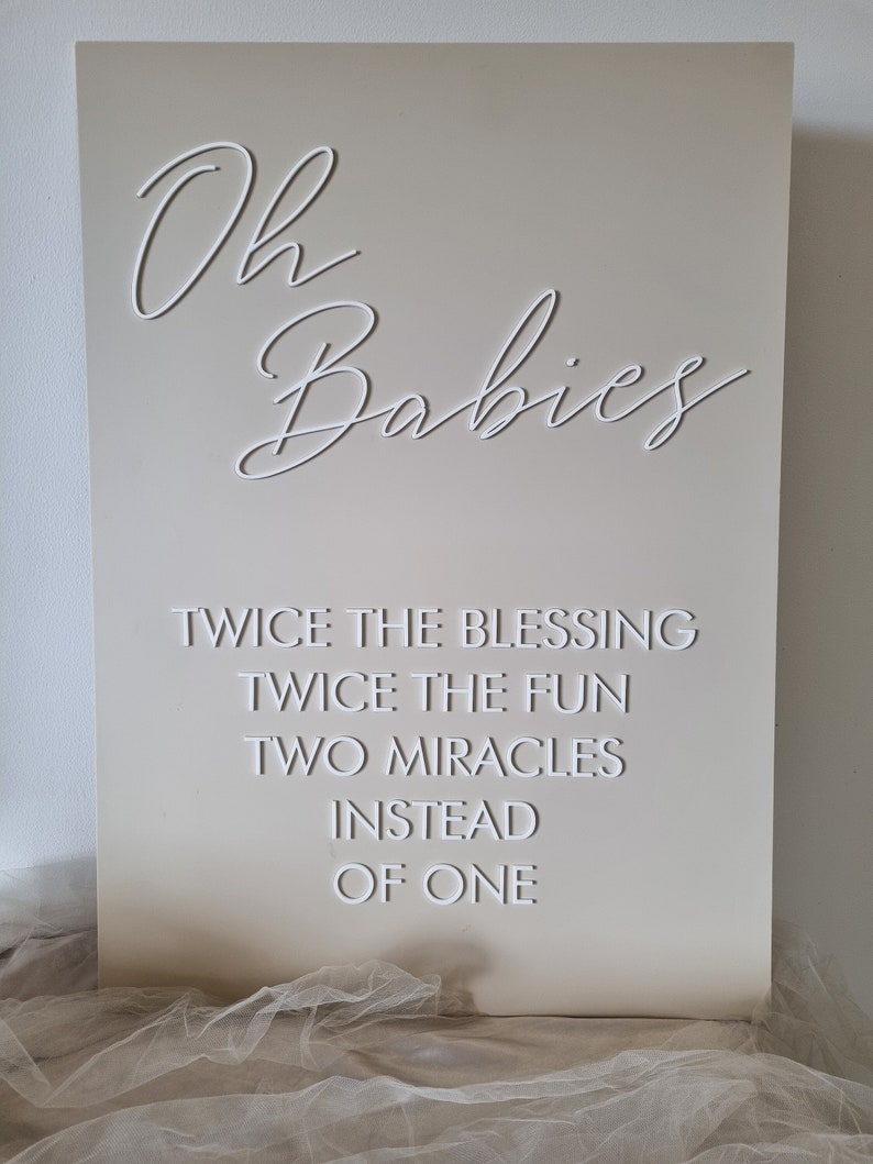 Twin Baby Shower Welcome Sign, Baby Shower Welcome Sign, Baby Sprinkle Sign, Oh Babies Sign, Baby Shower, Baby Sprinkle, Twice The Blessing image 1