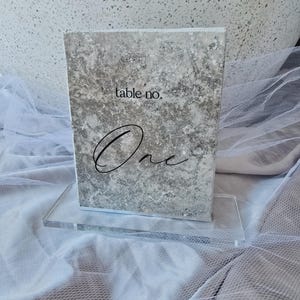 Wedding Table Number Stone Cursive and Serif Oyster, Neutral Table Sign, Table Sign Wedding, Modern Wedding, Arch Signage, Luxury Wedding