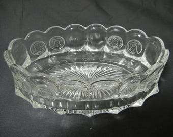 9" Oval Coin Bowl by Fostoria