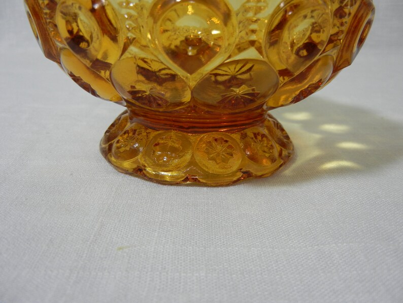 Smith Amber Moon and Stars Nappy Style Candle Holders L.E