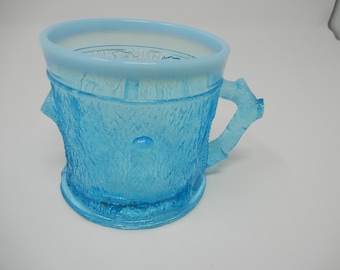 Northwood Blue Opalescent Stump and Vine Novelty or Child's Mug