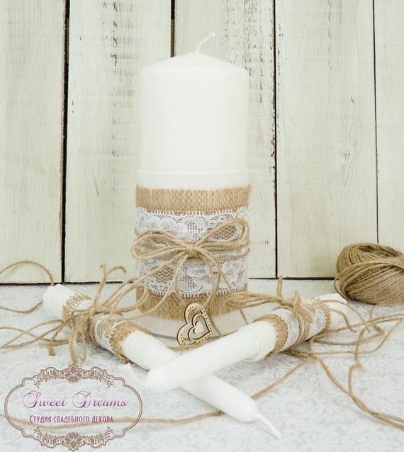 rustic unity candle