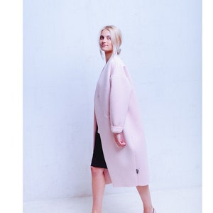 Baby pink duster coat shop