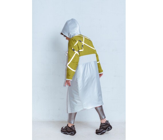 maxi raincoat with hood