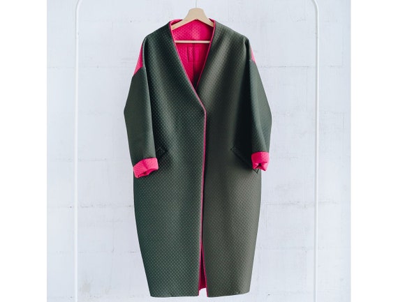 plus size cocoon coat