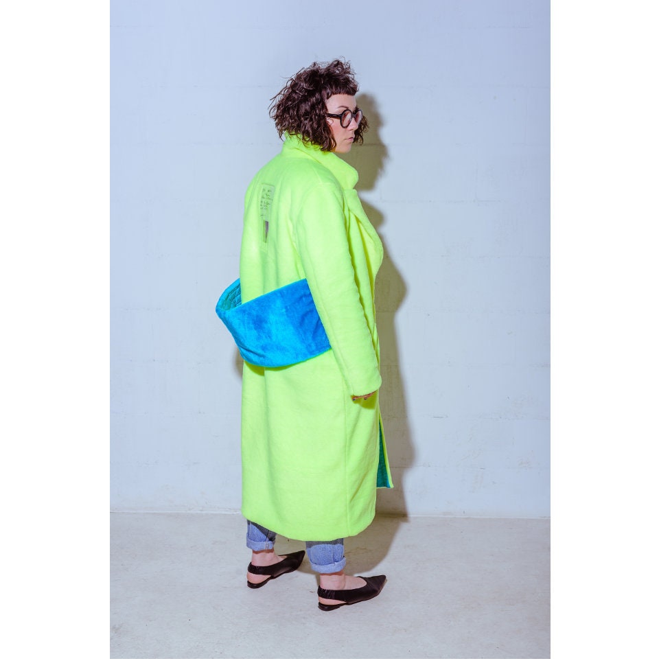 green longline coat