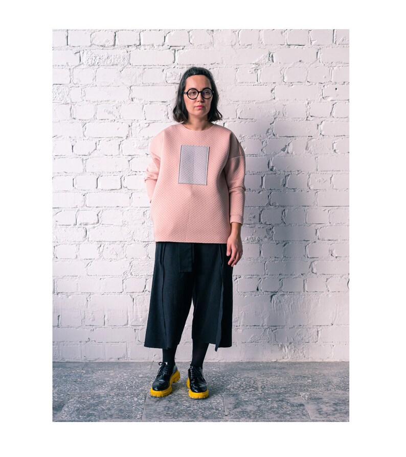 baby pink oversized jumper