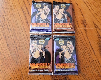 Vampirella Trading Cards, 1995 Topps, Sealed Foil Packs, Collectible