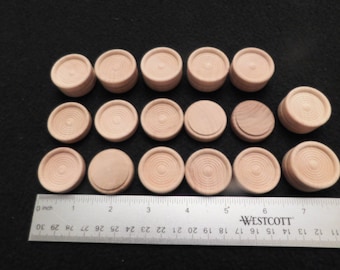 Damas de madera sin terminar, juego de manualidades, 24 piezas (3,18 cm de diámetro)