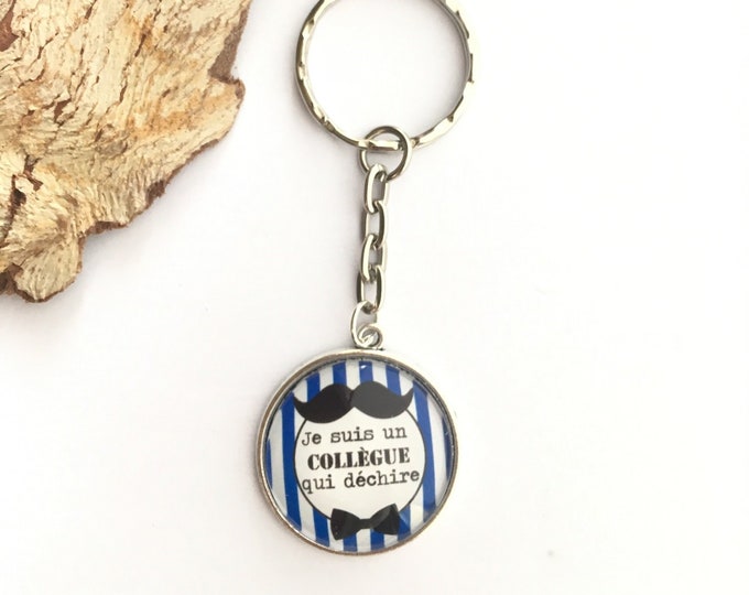 Keychain "I'm a colleague who rocks" metal, perfect for gift! Gift nurse nurse nanny colleague Director