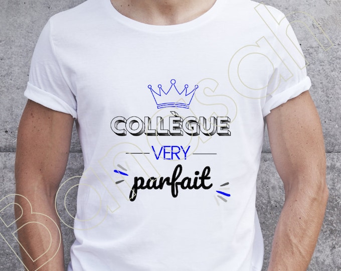 Custom T-shirt "Very Perfect Colleague" original male gift for Dad, Tonton, Godfather, Grandpa ...