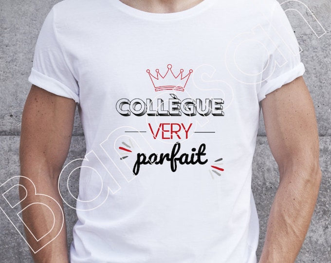 Custom T-shirt "Very Perfect Colleague" original male gift for Dad, Tonton, Godfather, Grandpa ...