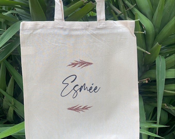 Tote bag "First name", tote bag, cotton canvas bag, color, canvas, gift for girlfriend, colleague, ...