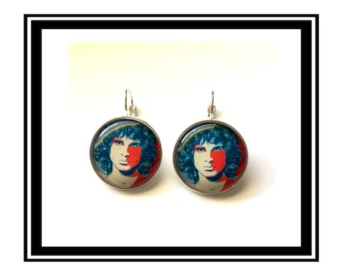 Earrings original "Jim Morrison" vintage the Doors, Rock and roll, 70s, hippie