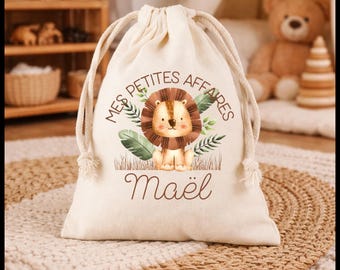 Personalized children's bag – Backpack / Drawstring bag / Tote bag – Personalized with name – Gift for newborn / nursery / preschool