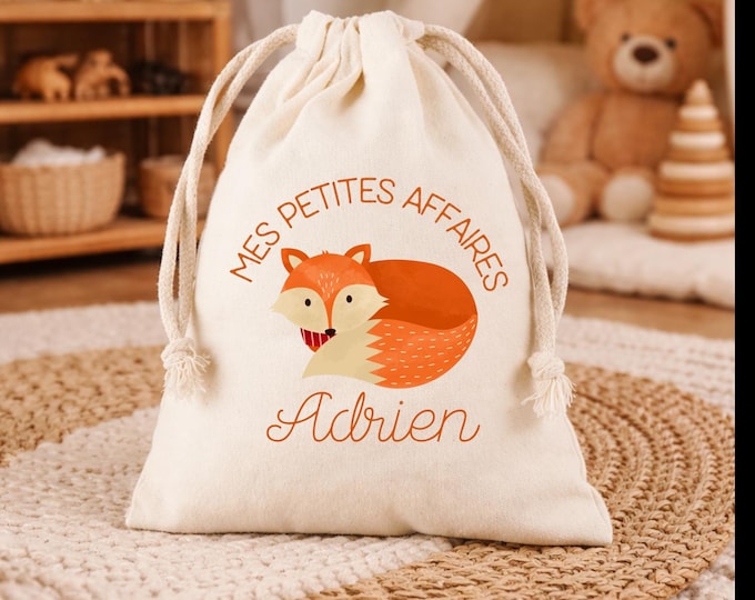 Personalized children's bag – Backpack / Drawstring bag / Tote bag – Personalized with name – Gift for newborn / nursery / preschool