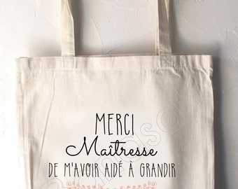 Tote bag custom, shopping bag, Available for Mistress, Atsem, Avs, Nanny, Mom, Godmother, ...! Personalised gift - useful