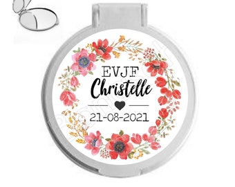 Custom pocket mirror for EVJF, bachelorette party, bridesmaid, witness ...