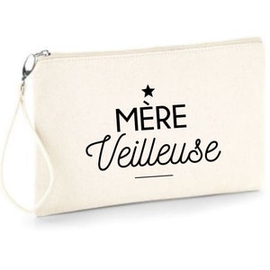 Zipped pouch “Mother night light”! Fast shipping, original & practical gift, cotton pouch 18x25 cm Mother&#39;s Day, Christmas...