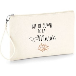 Zippered “Survival Kit” pouch as a gift! For the future Bride, witnesses and/or Bridesmaids, boho, country wedding